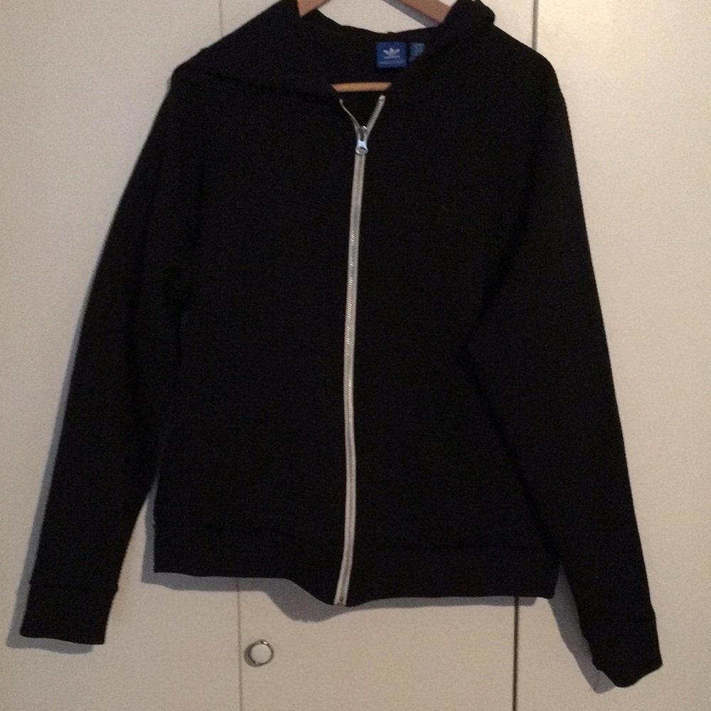 Adidas black outerwear zip up jacket
